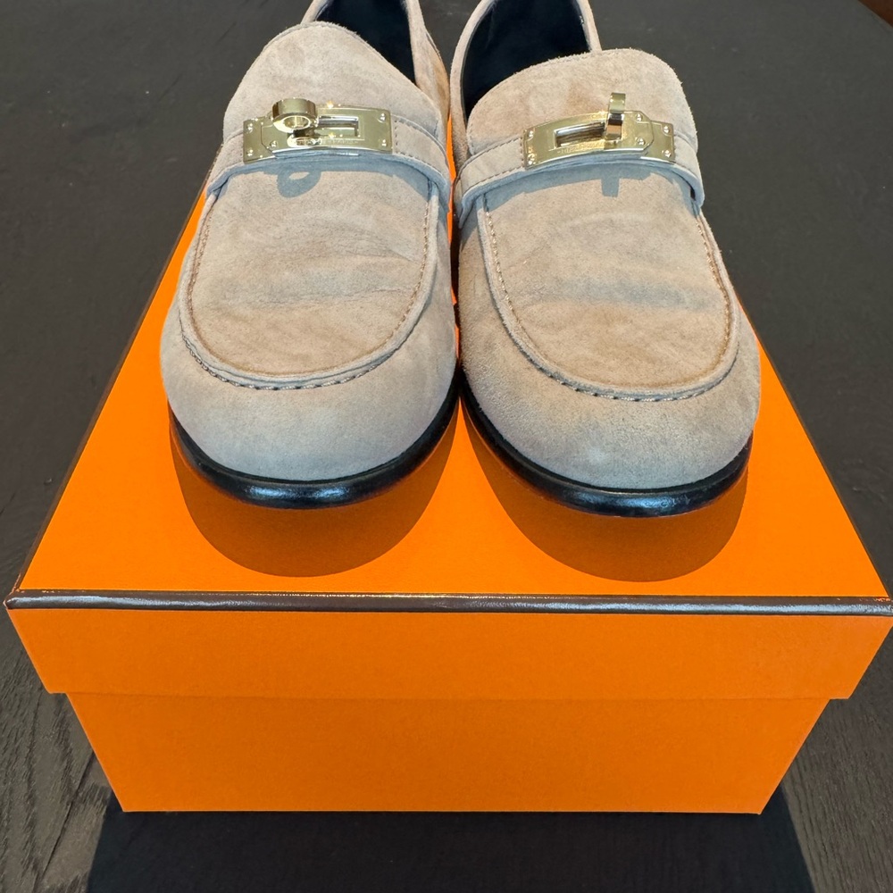 Hermes Destin Loafer Beige Lin USED - Picture 7 of 10